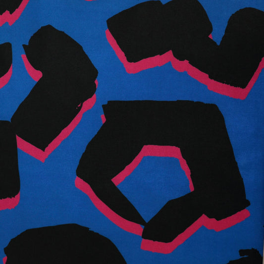 Blue Bold Abstract Print ITY per/metre