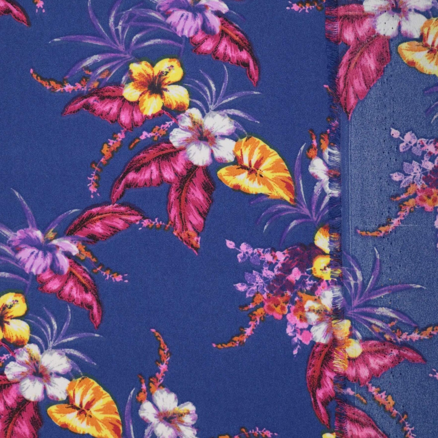 Blue Floral Georgette per/metre