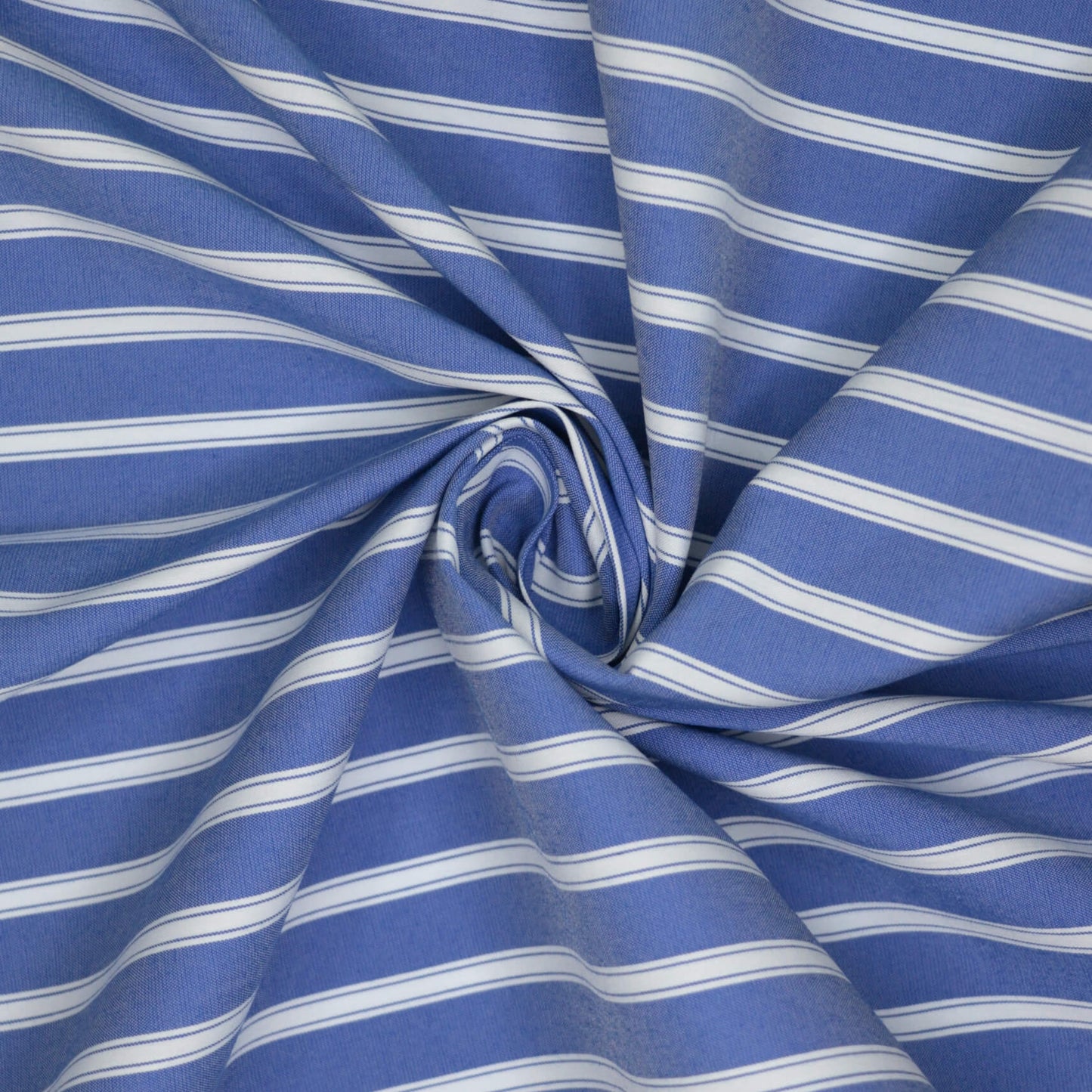 Blue Stripe Polycotton 1m