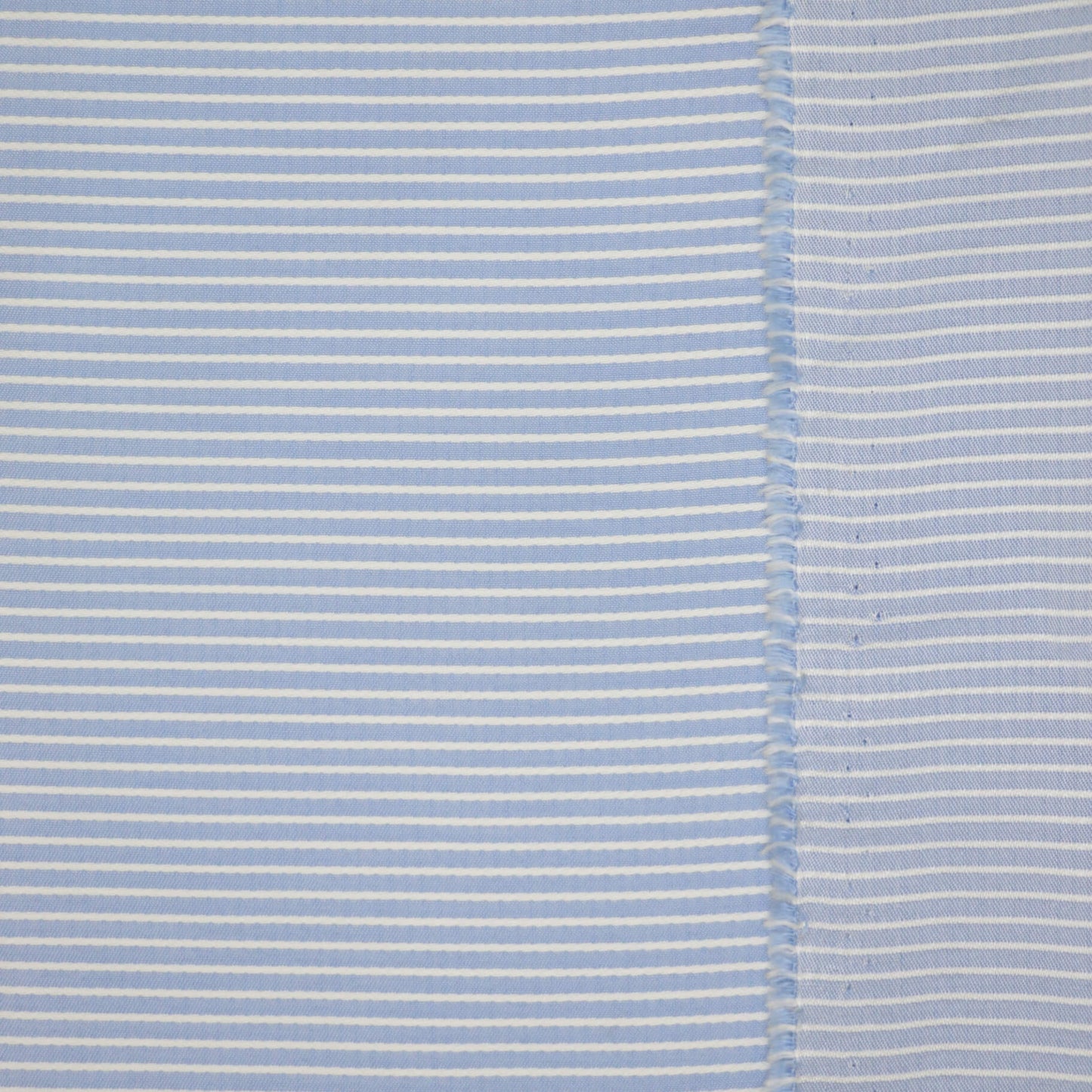 Blue & White Stripe Cotton per/metre