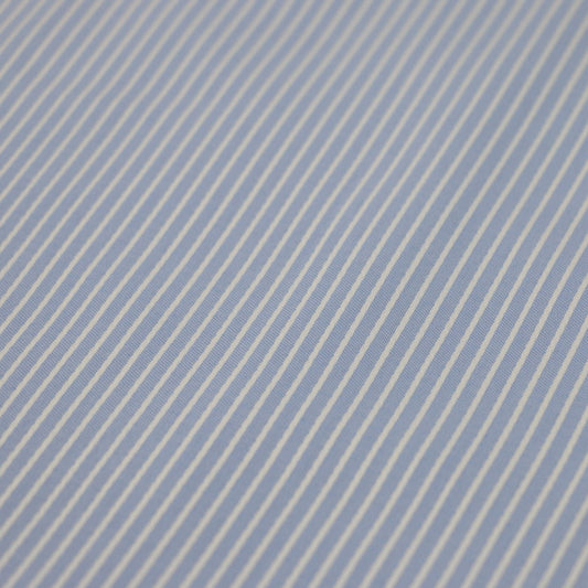 Blue & White Stripe Cotton per/metre