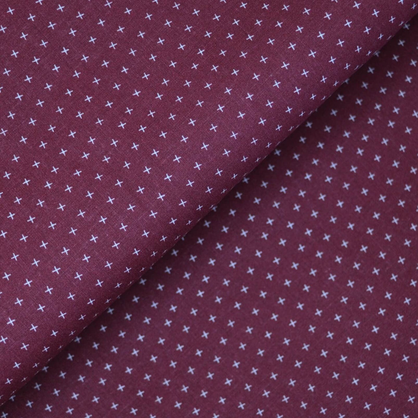 Burgundy Crosses 100% Cotton