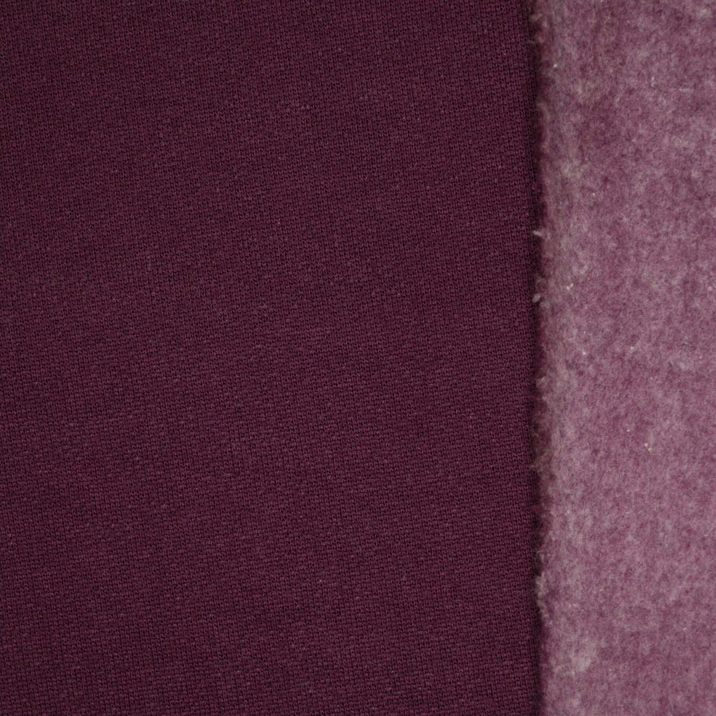 Burgundy Fleece-Back Sweatshirt per/metre
