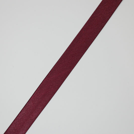 Burgundy Satin Folded Bias-Binding per/metre