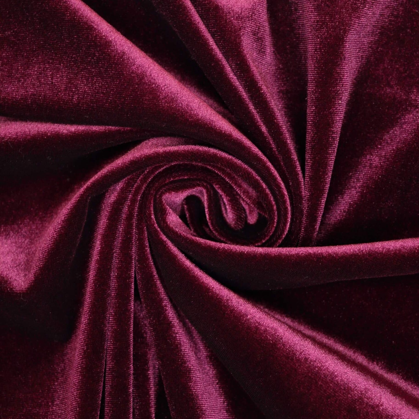 Burgundy Spandex Velour 1m