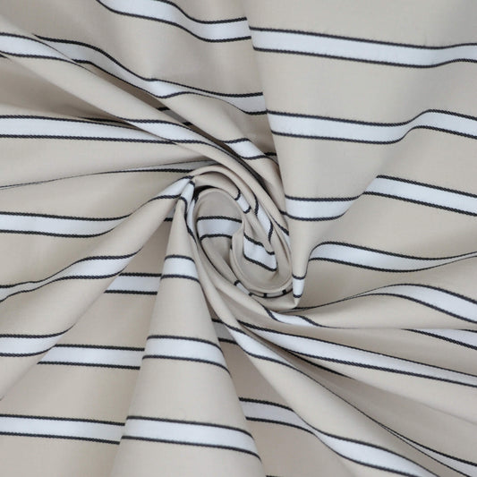 Cream Stripe Bengaline 1m