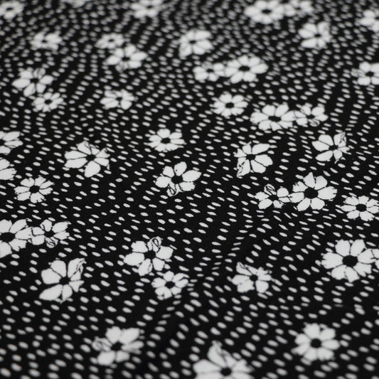 Daisy Drift Cotton Jersey per/metre