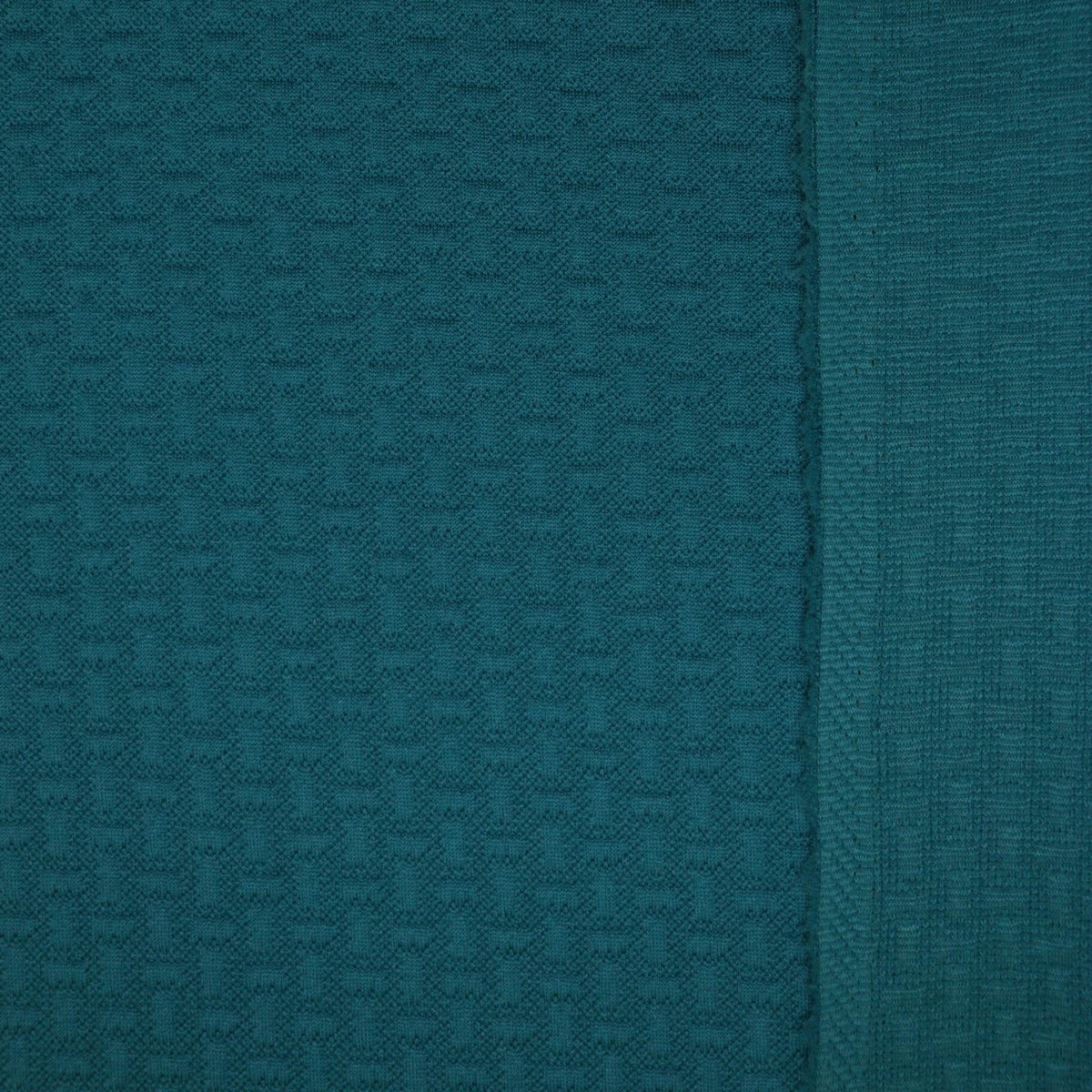 Deep Teal Jacquard Jersey per/metre