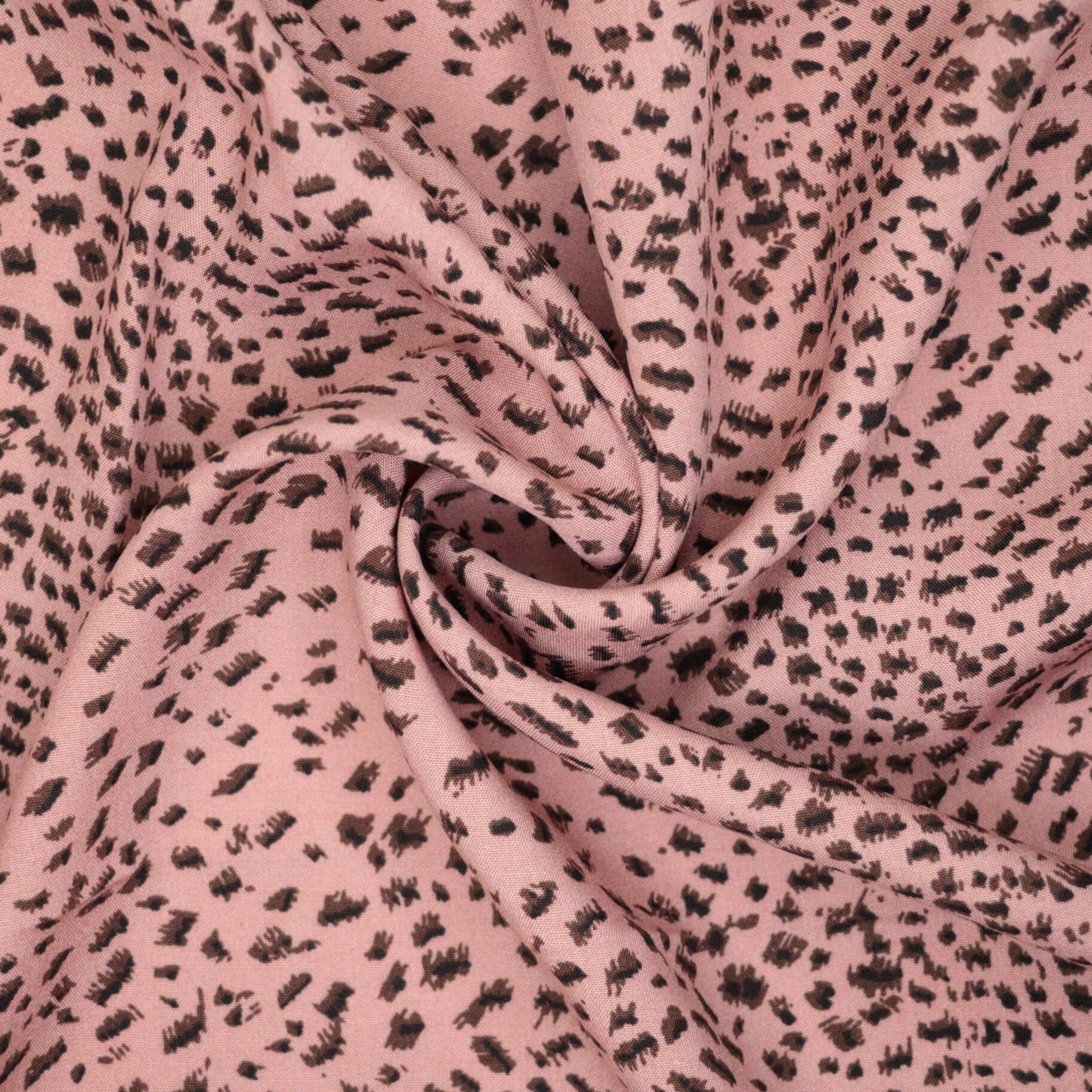 Dusky Pink Leopard Viscose 1m