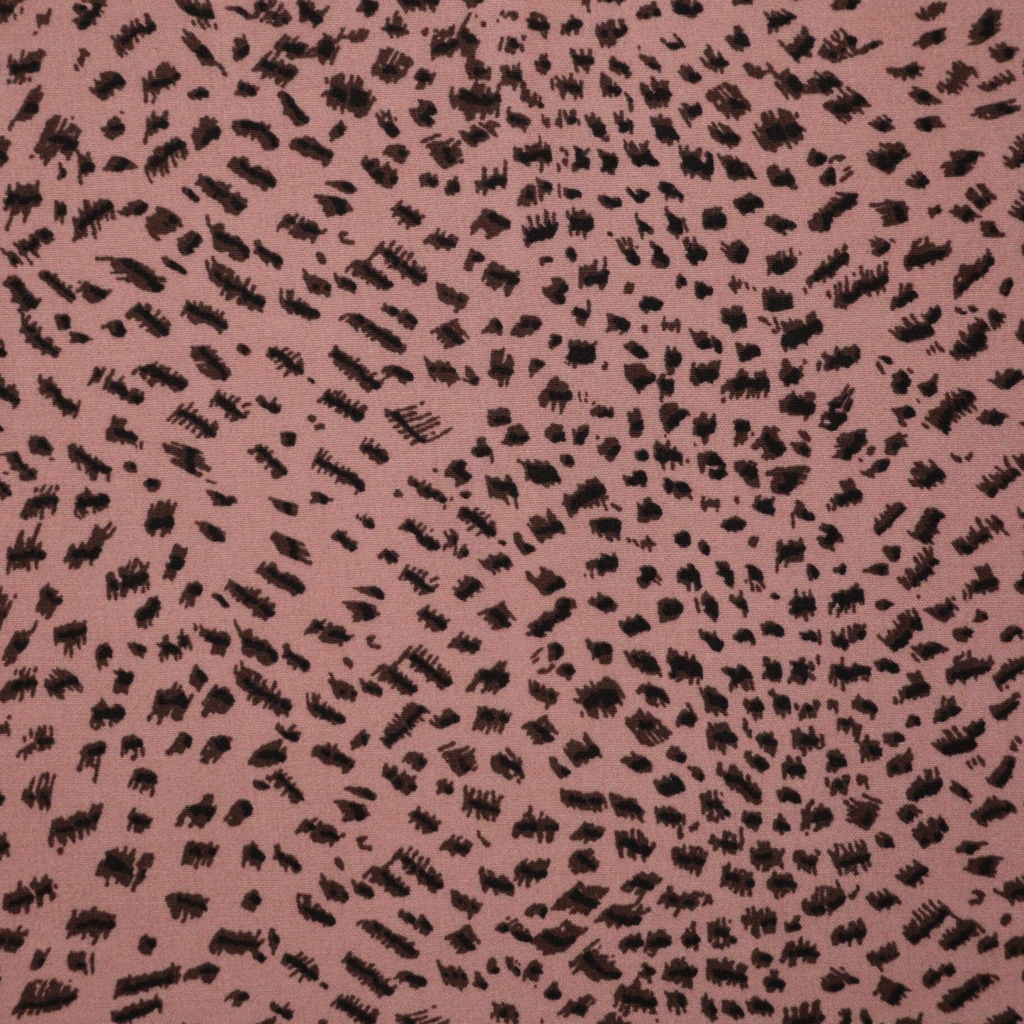 Dusky Pink Leopard Viscose 1m