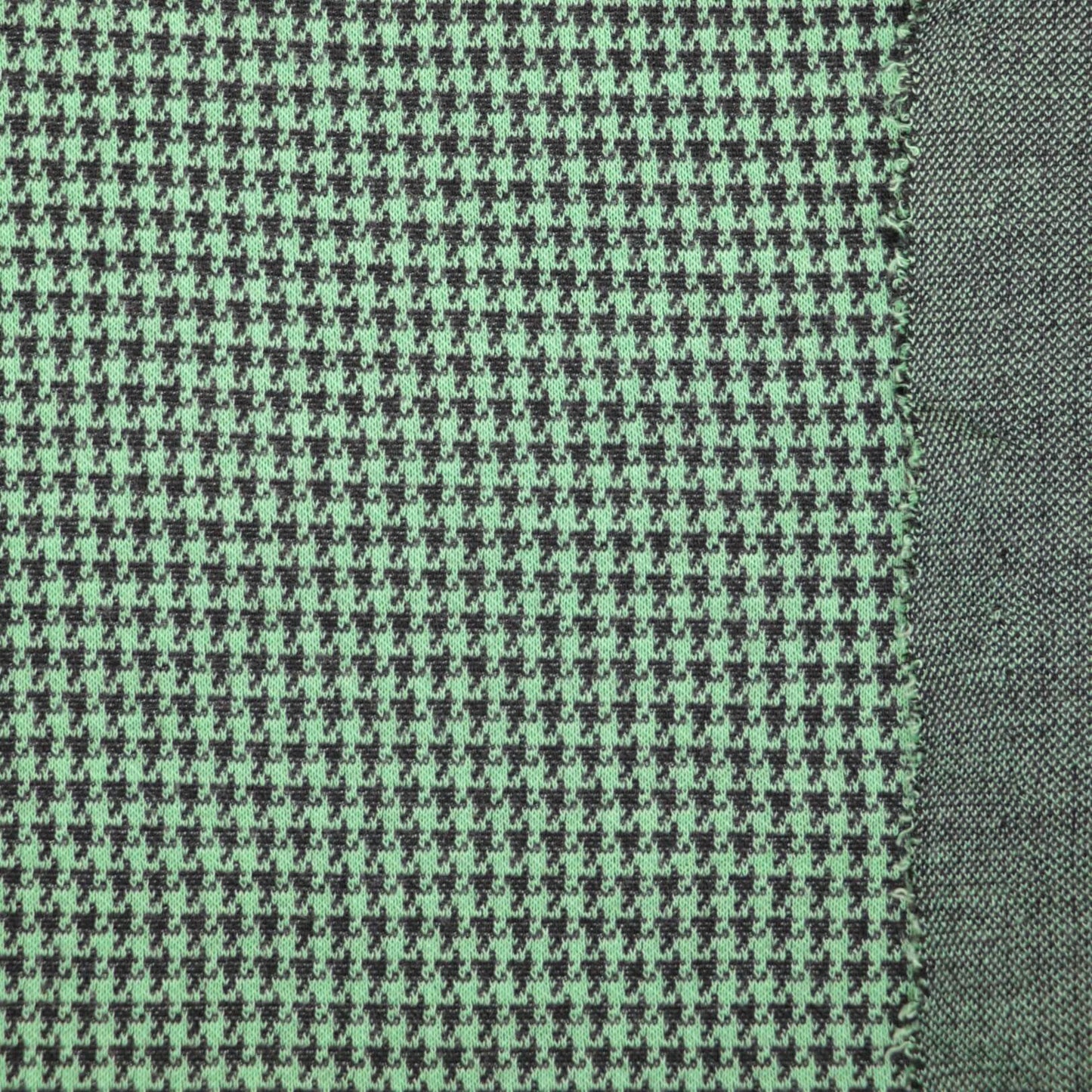 Green Houndstooth Jacquard Jersey 1m