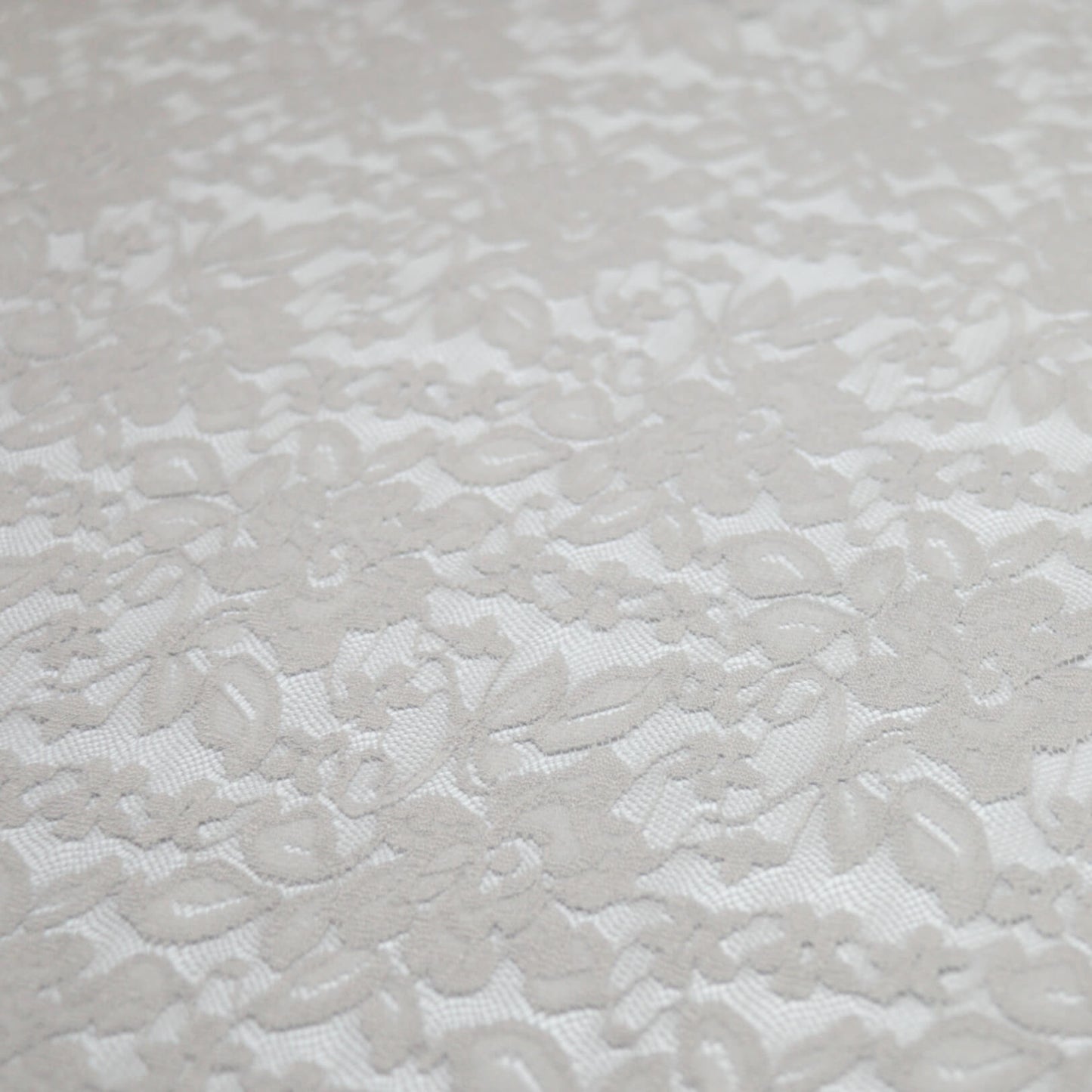Grey Floral Stretch Lace 1m