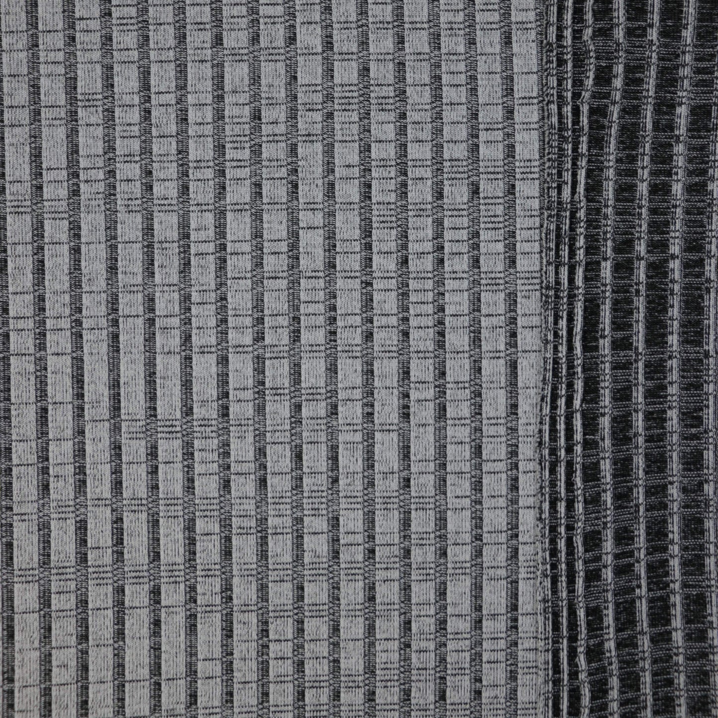 Grey Melange Ribbed Knit Jersey per/metre