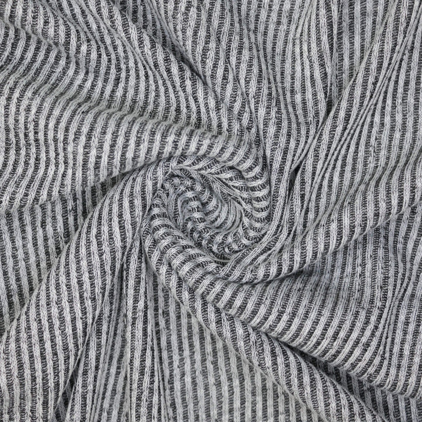 Grey Ribbed Knit Jersey 1m