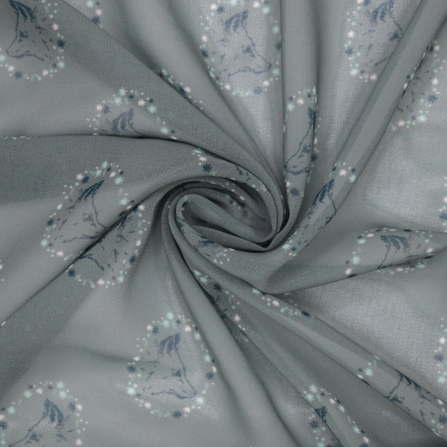 Grey Wolves Chiffon 1m