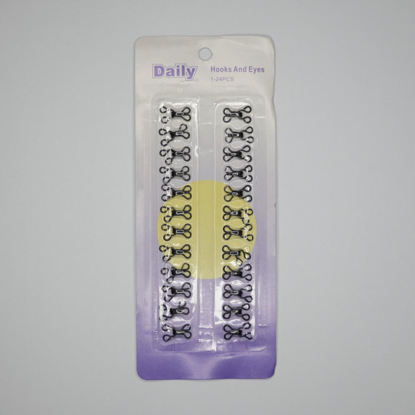 Hooks & Eyes Black 1-24pcs
