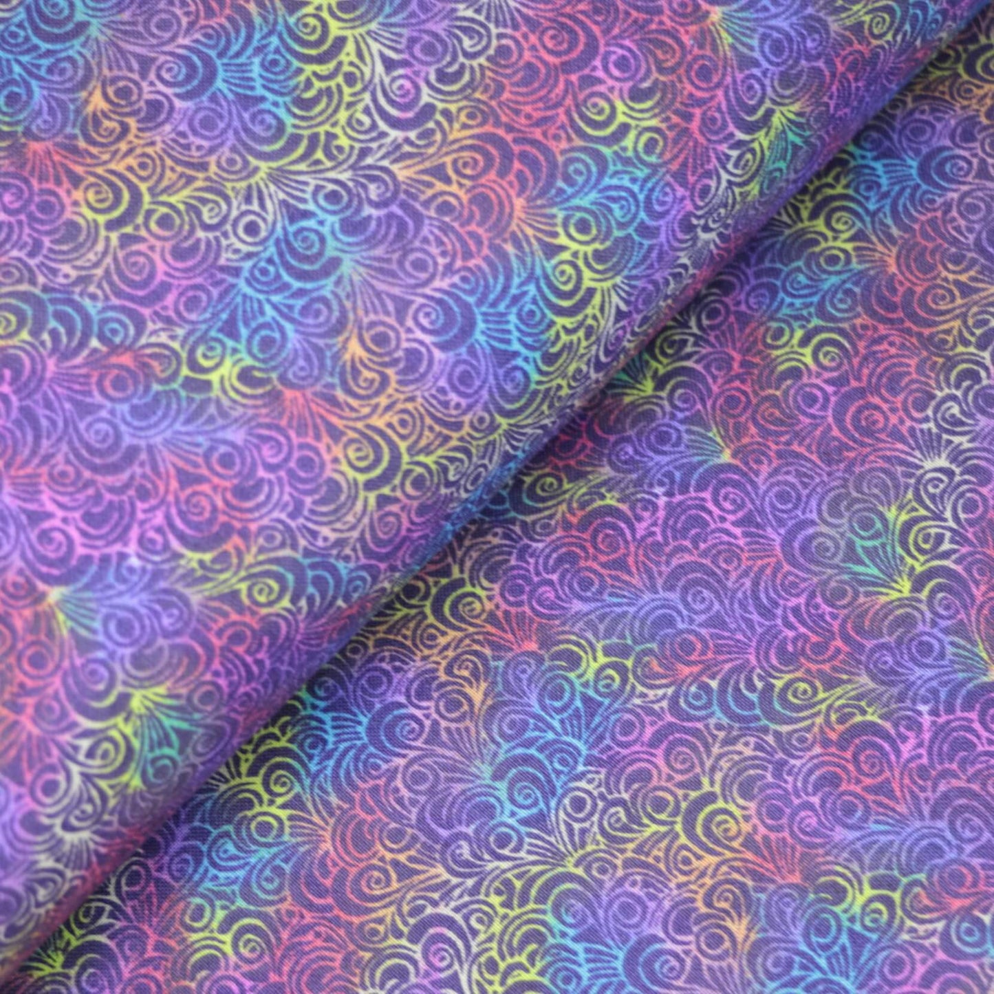 Rainbow Reactive Print Design 100% Cotton