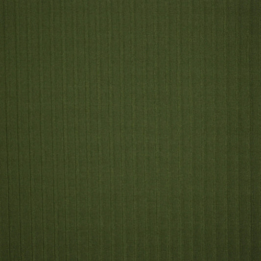 Kalki Green Ribbed Knit Jersey per/metre