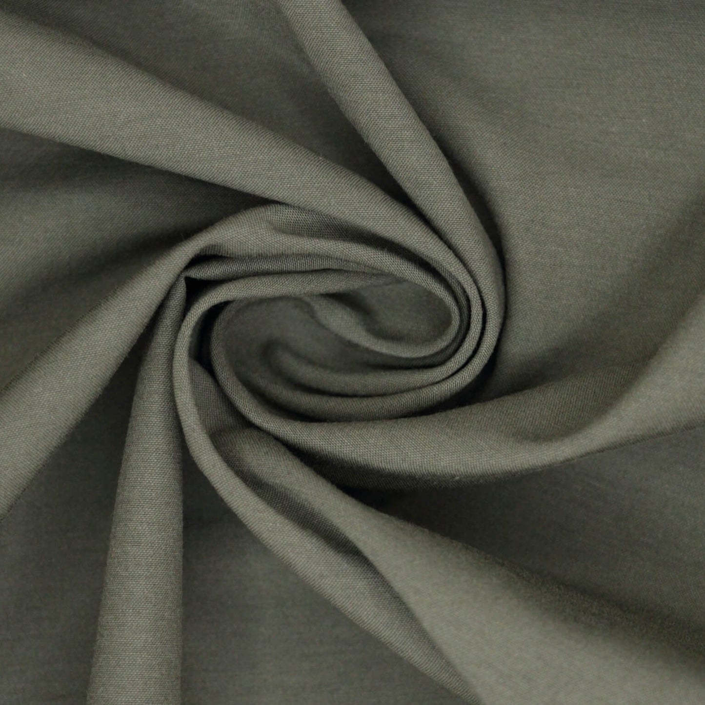 Khaki Green Poly Broadcloth 1m