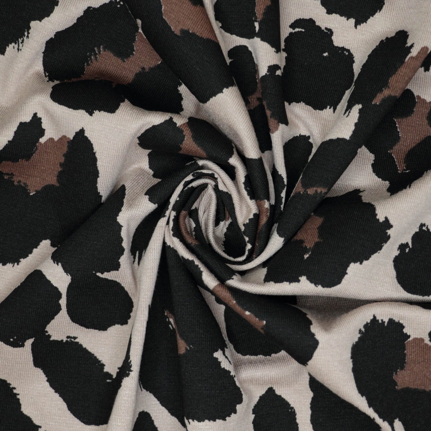 Tan Leopard Print Jersey 1m
