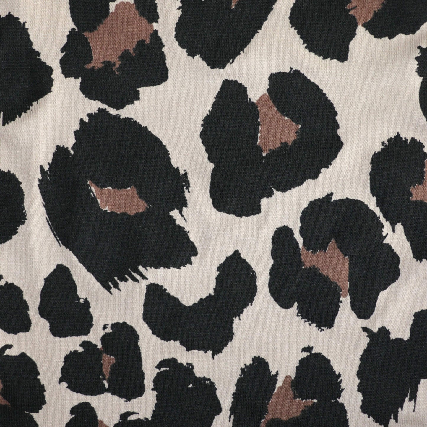 Tan Leopard Print Jersey 1m