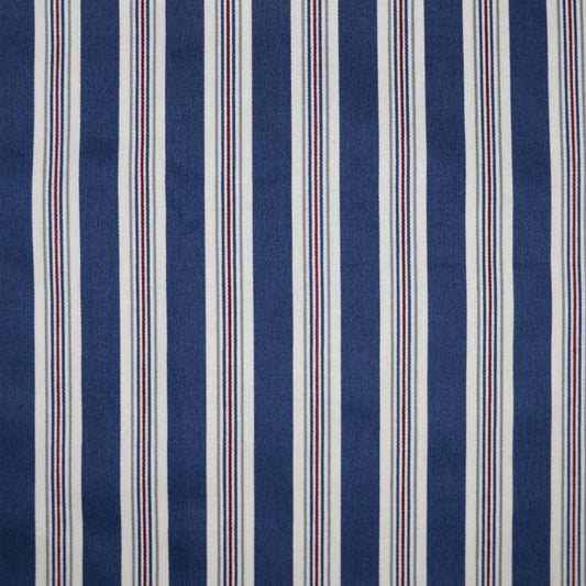 Navy Stripe Cotton 1m