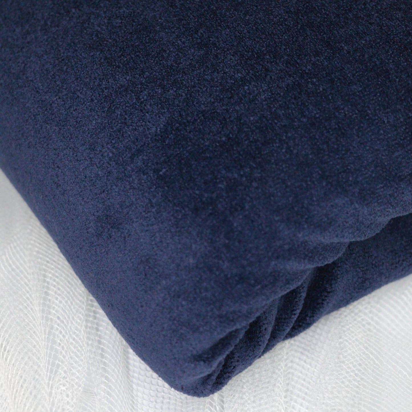 Navy Terry Velour per/metre