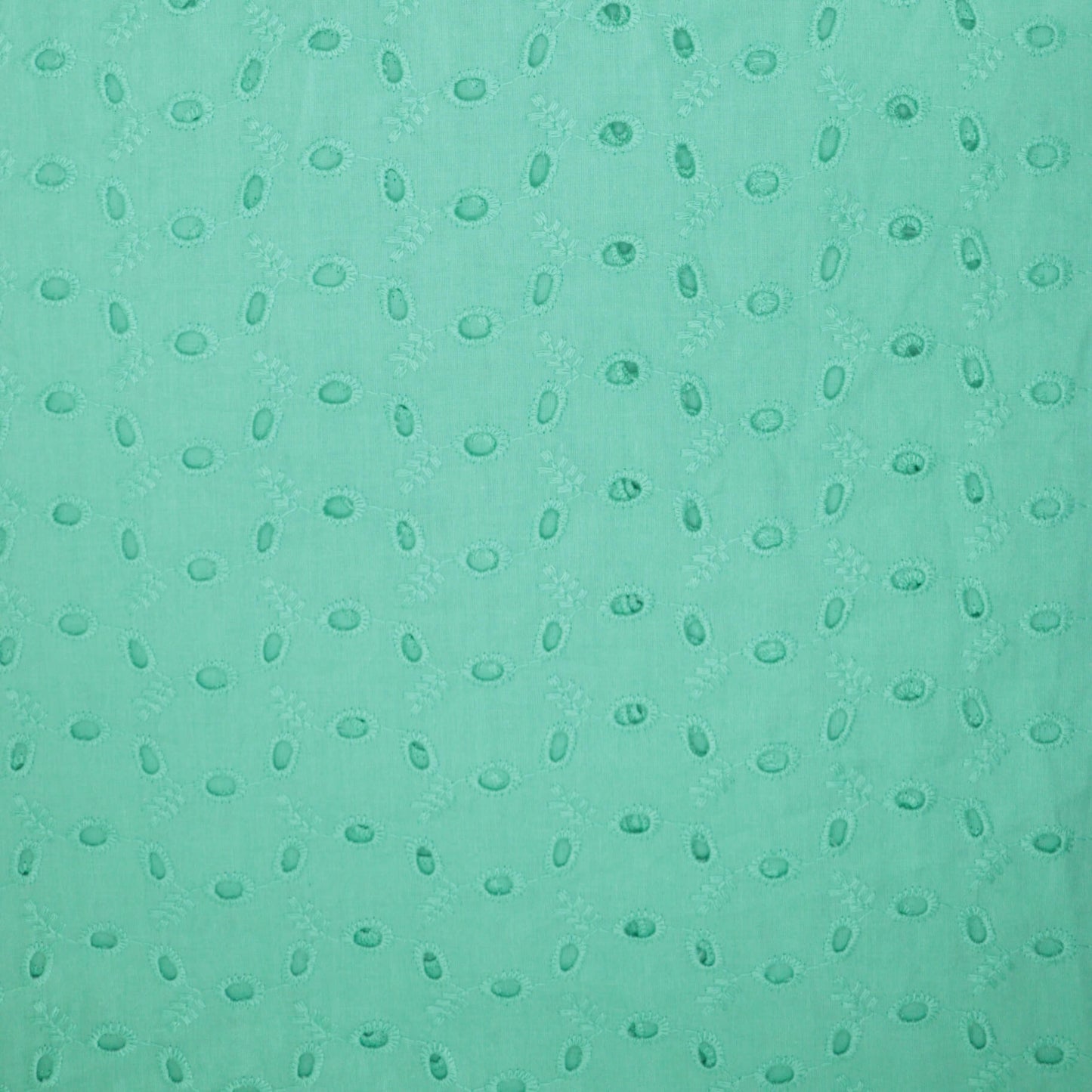 Turquoise Broderie Anglaise per/metre