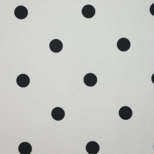 Off-White Black Polka Dot Scuba Crepe per/metre