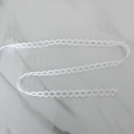 10mm Small Hole White Trim x 5m