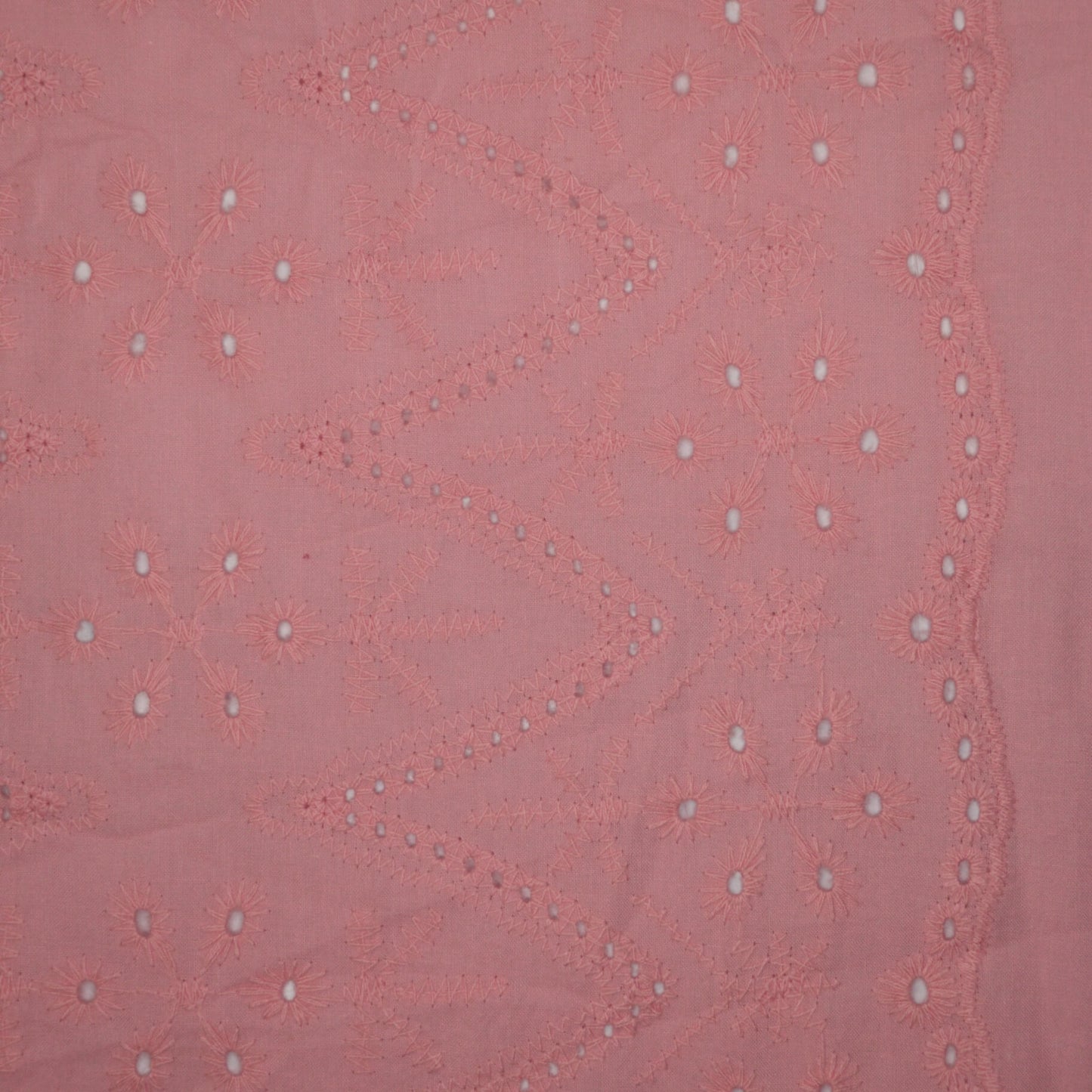 Pink Broderie Anglaise per/metre