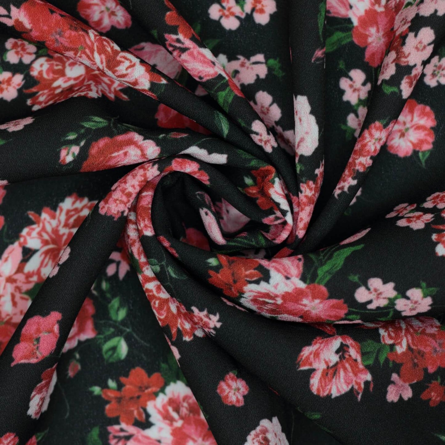 Pink Floral Georgette 1m