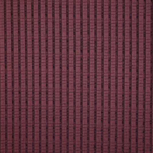 Plum & Black Melange Ribbed Knit per/metre