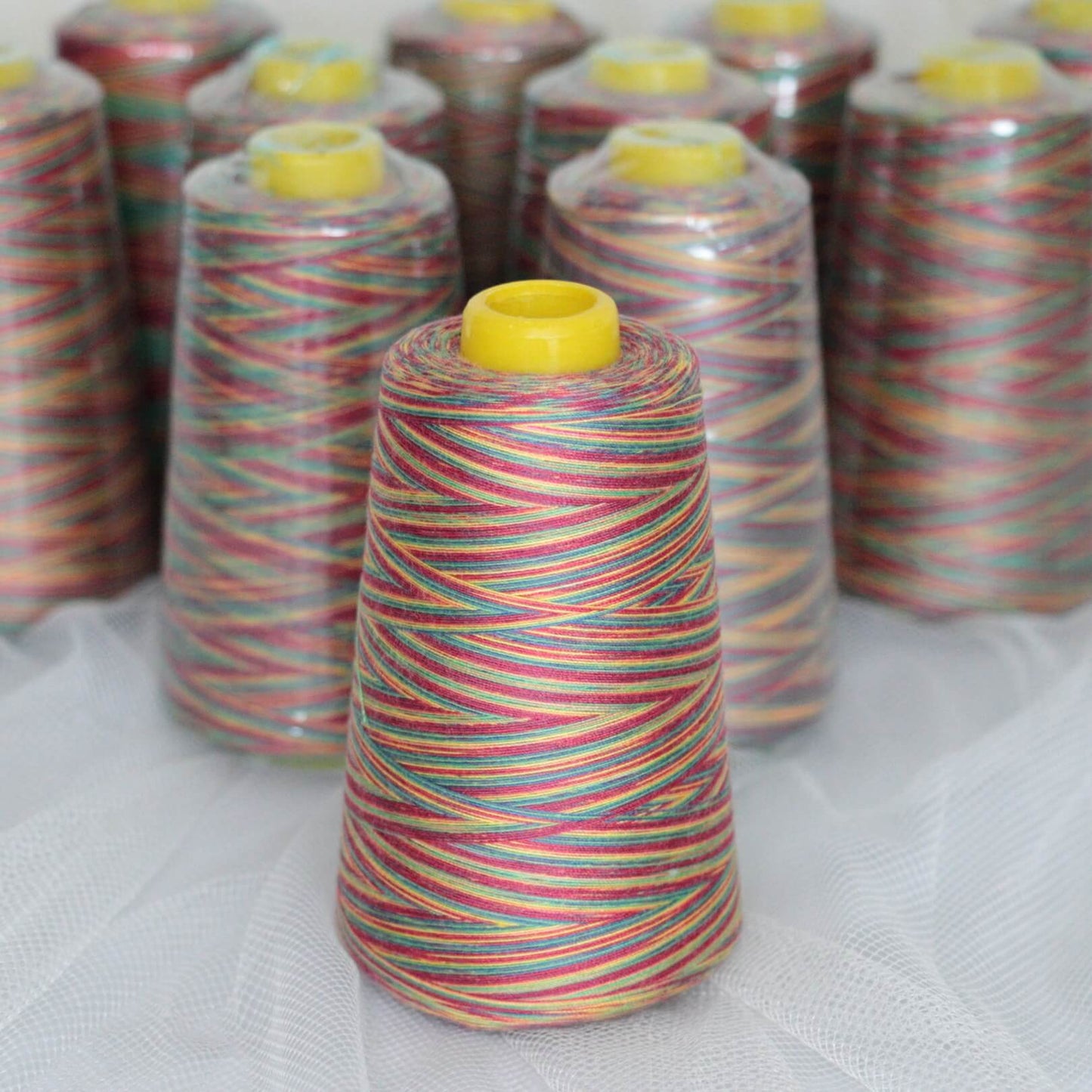 Rainbow Overlocker Thread (Red/Gold/Green) 2700m