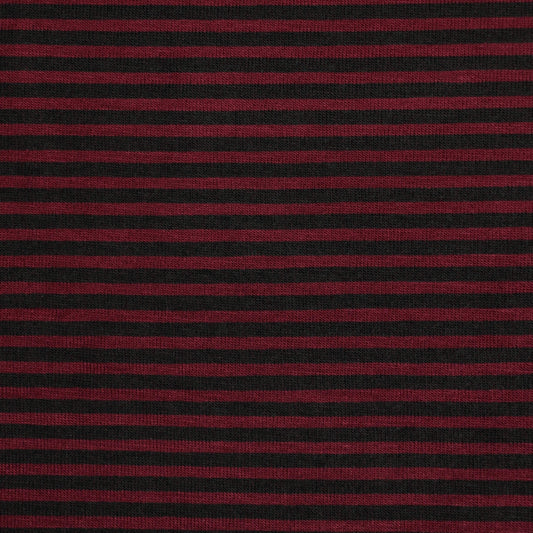 Red & Black Thin Stripe Jersey per/metre