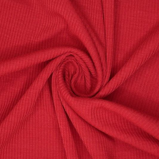 Red Ribbed Jersey 1m
