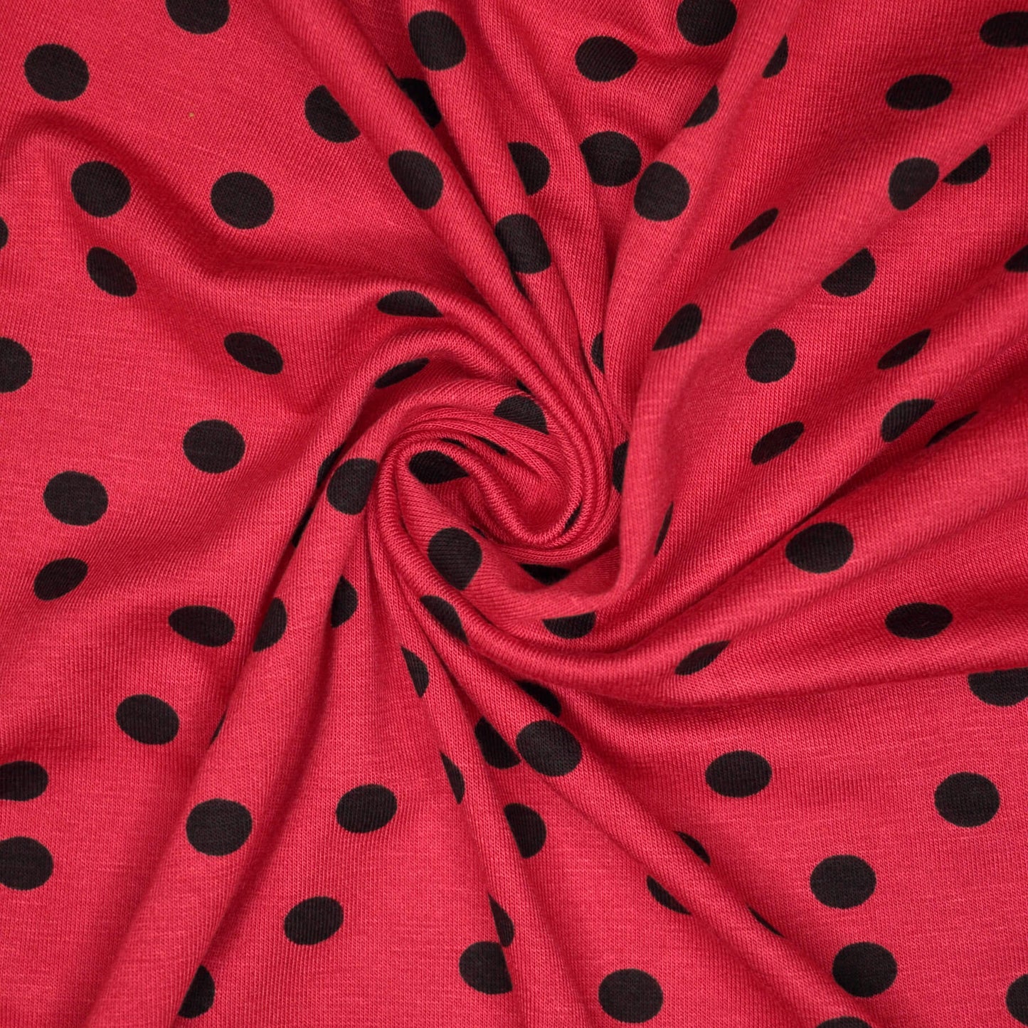 Red Spot Viscose Jersey 1m