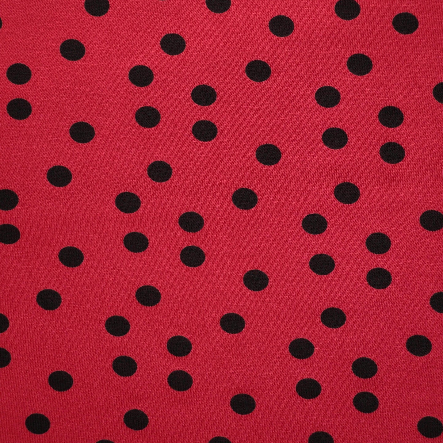 Red Spot Viscose Jersey 1m