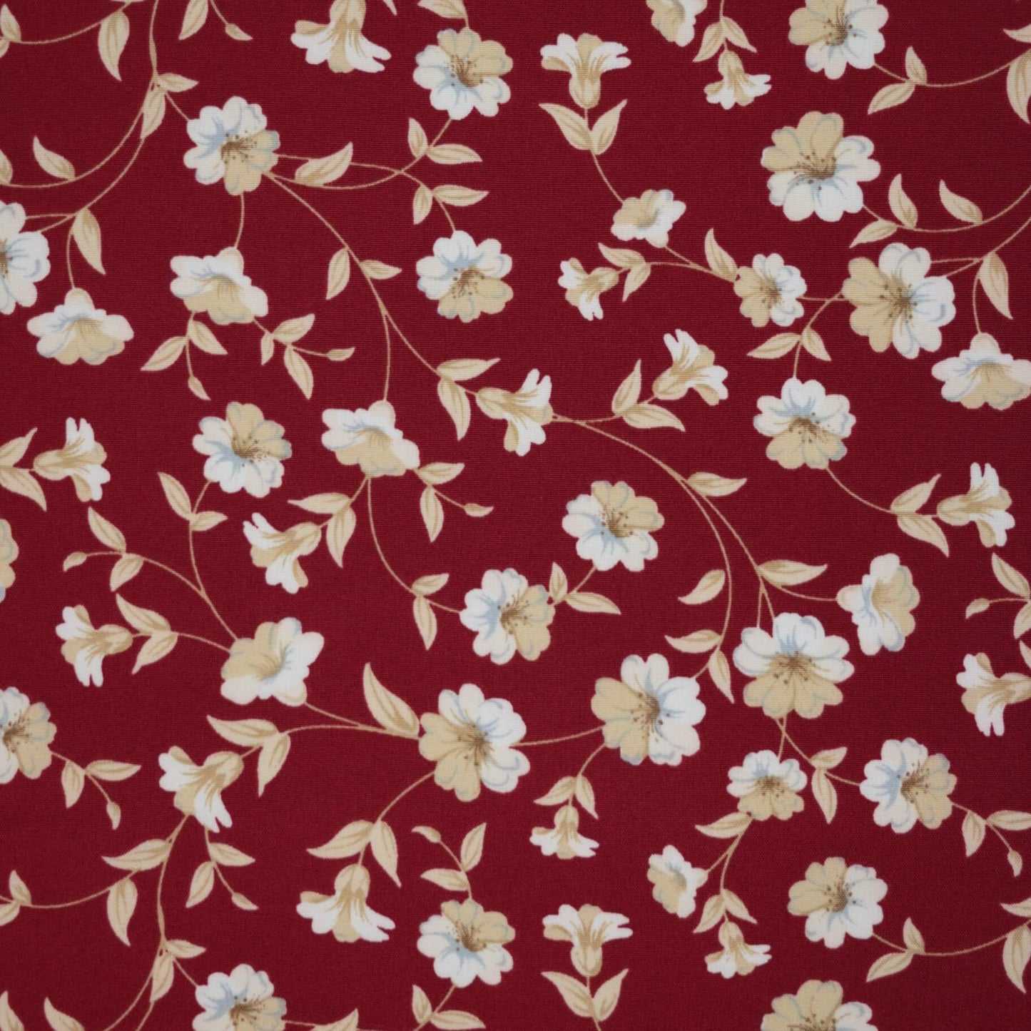 Rust Floral Polyviscose 1m
