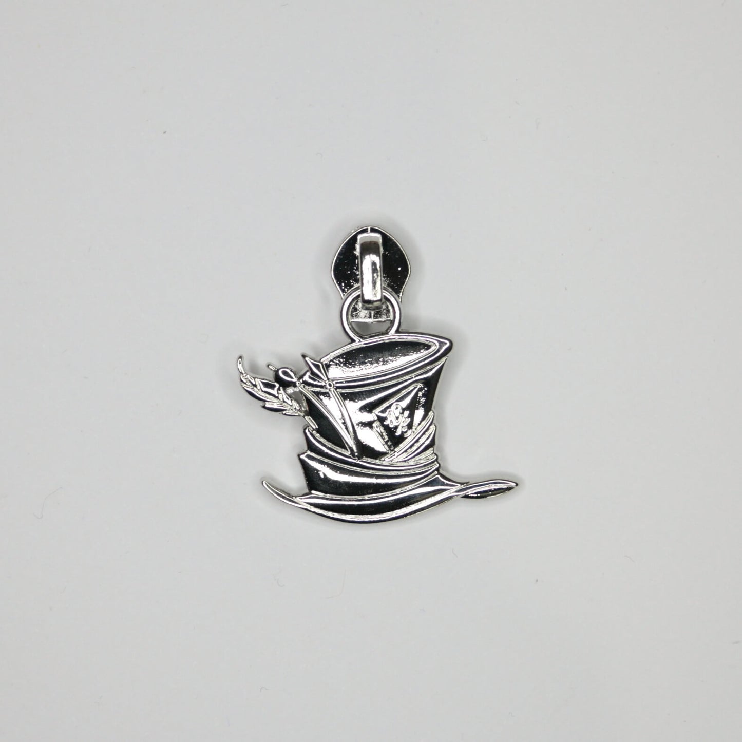 Silver Hat #5 Zipper Pull