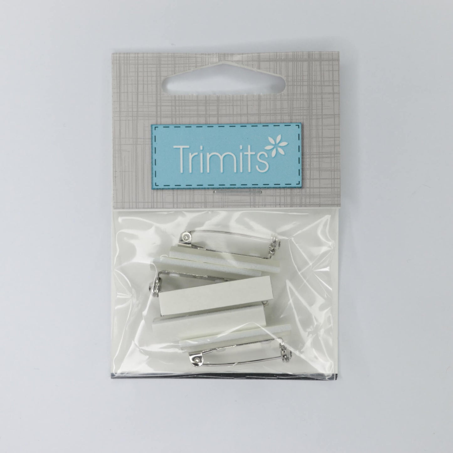 Silver Self-Adhesive Brooch Bars 5pk