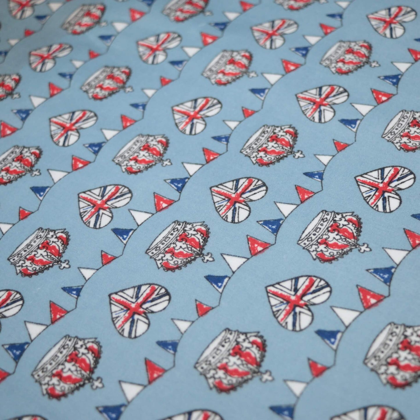 Sky Blue British Party Polycotton 1m