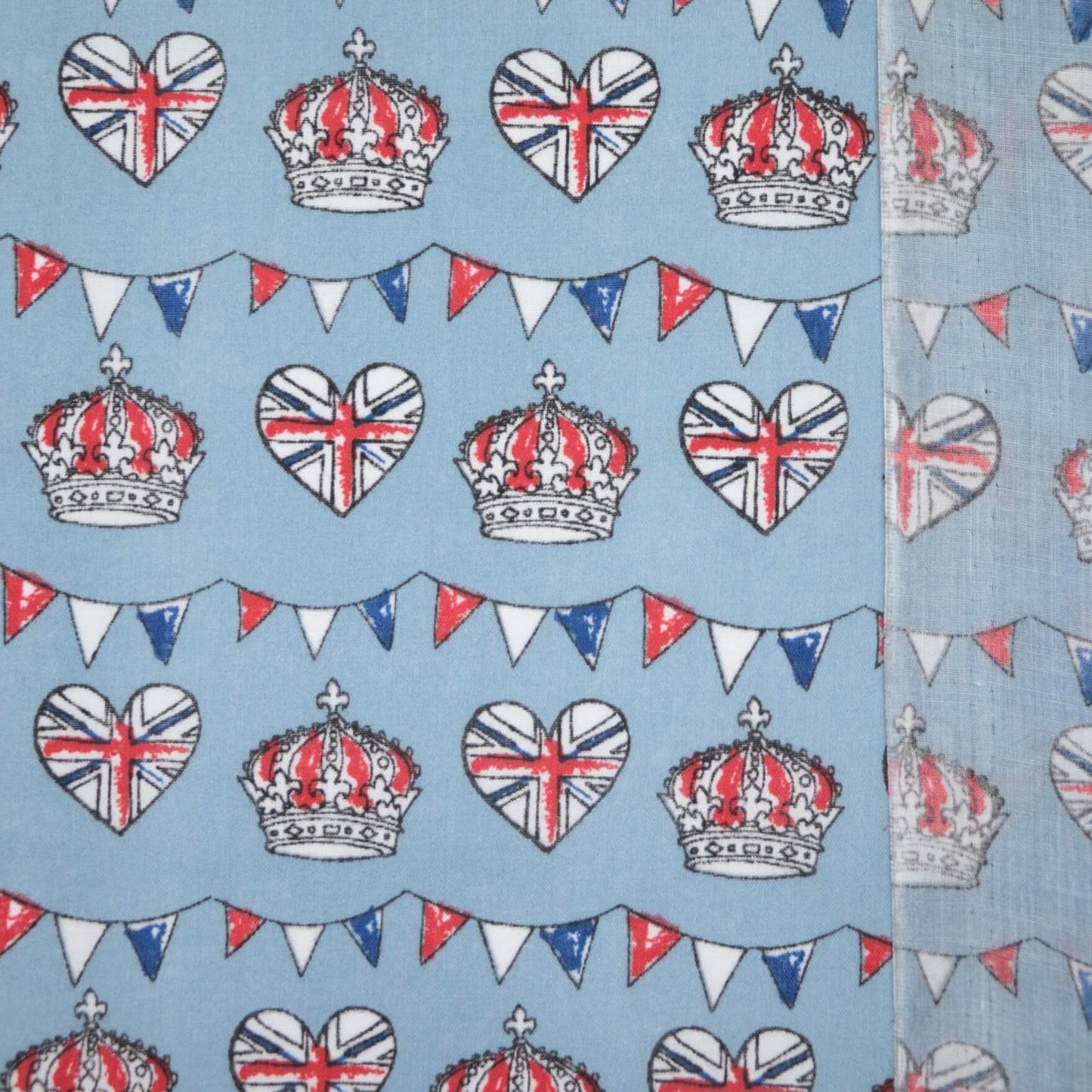 Sky Blue British Party Polycotton 1m