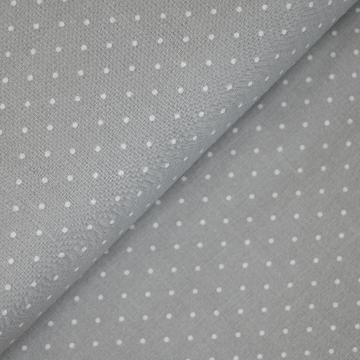 Swiss White Dot Grey 100% Cotton