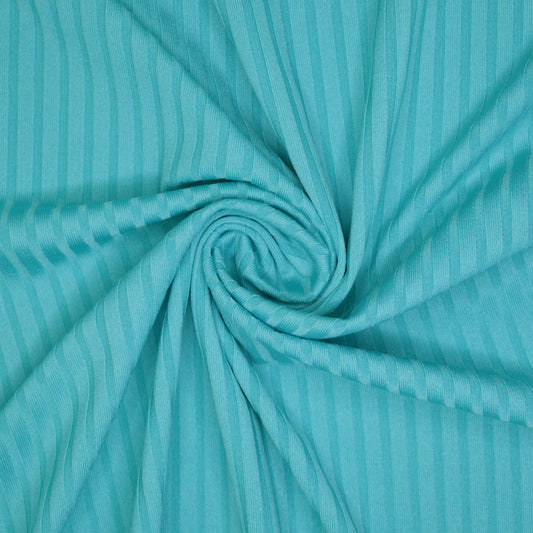 Turquoise Ribbed Jersey 1m