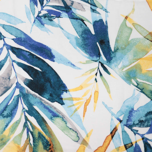 Watercolour Leaf Cotton Lawn per/metre