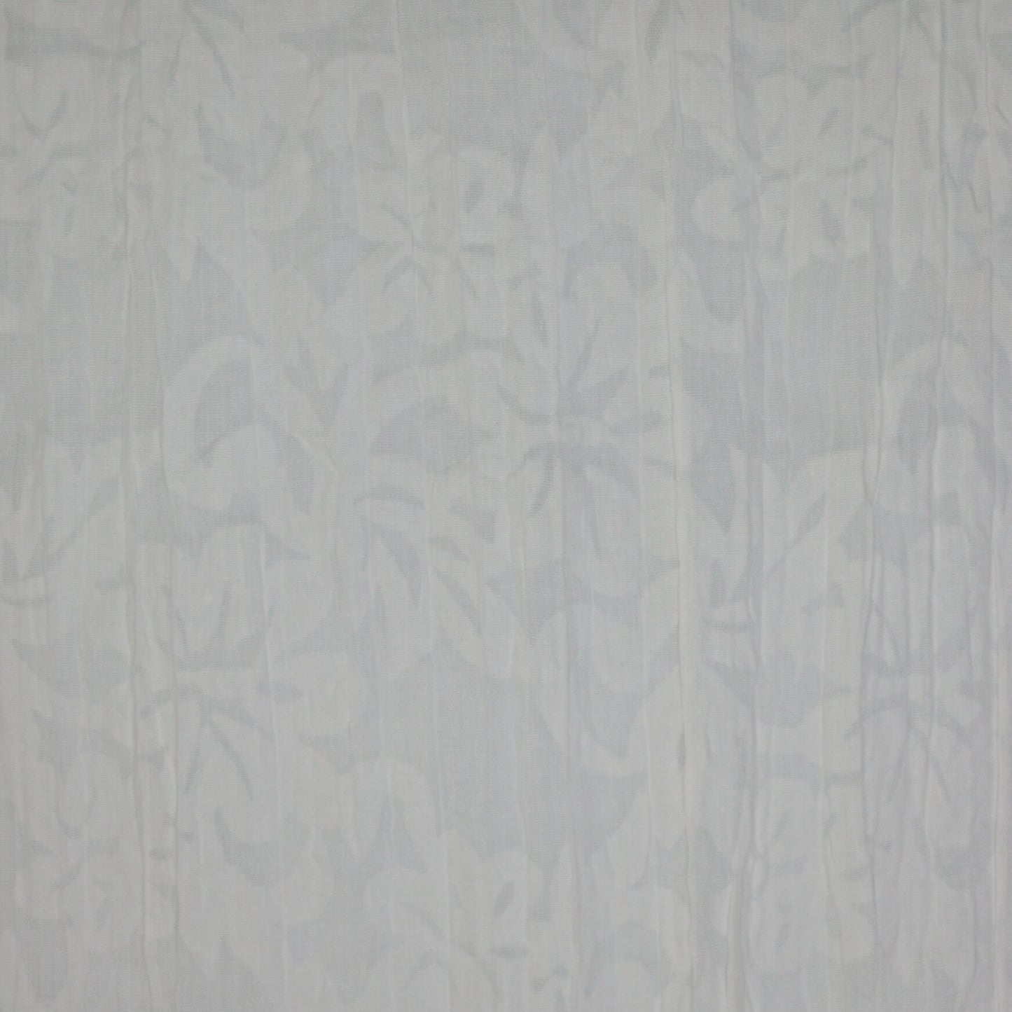 White Floral Crinkled Devore 1m