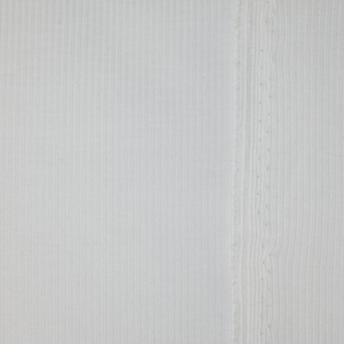 Plain White Ribbed Jersey per/metre