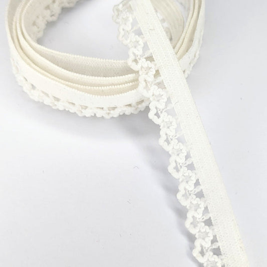 White Pico Knicker Elastic 12mm x 1m