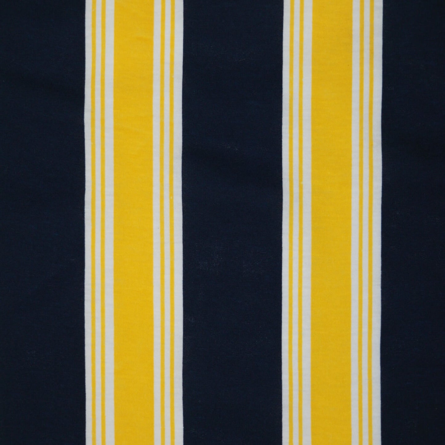 Yellow & Navy Stripe Cotton 1m